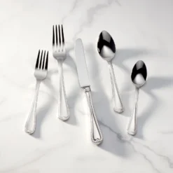 Lenox Vintage Jewel 20-Piece Flatware Set - Elegant Stainless Steel Silverware for Dining