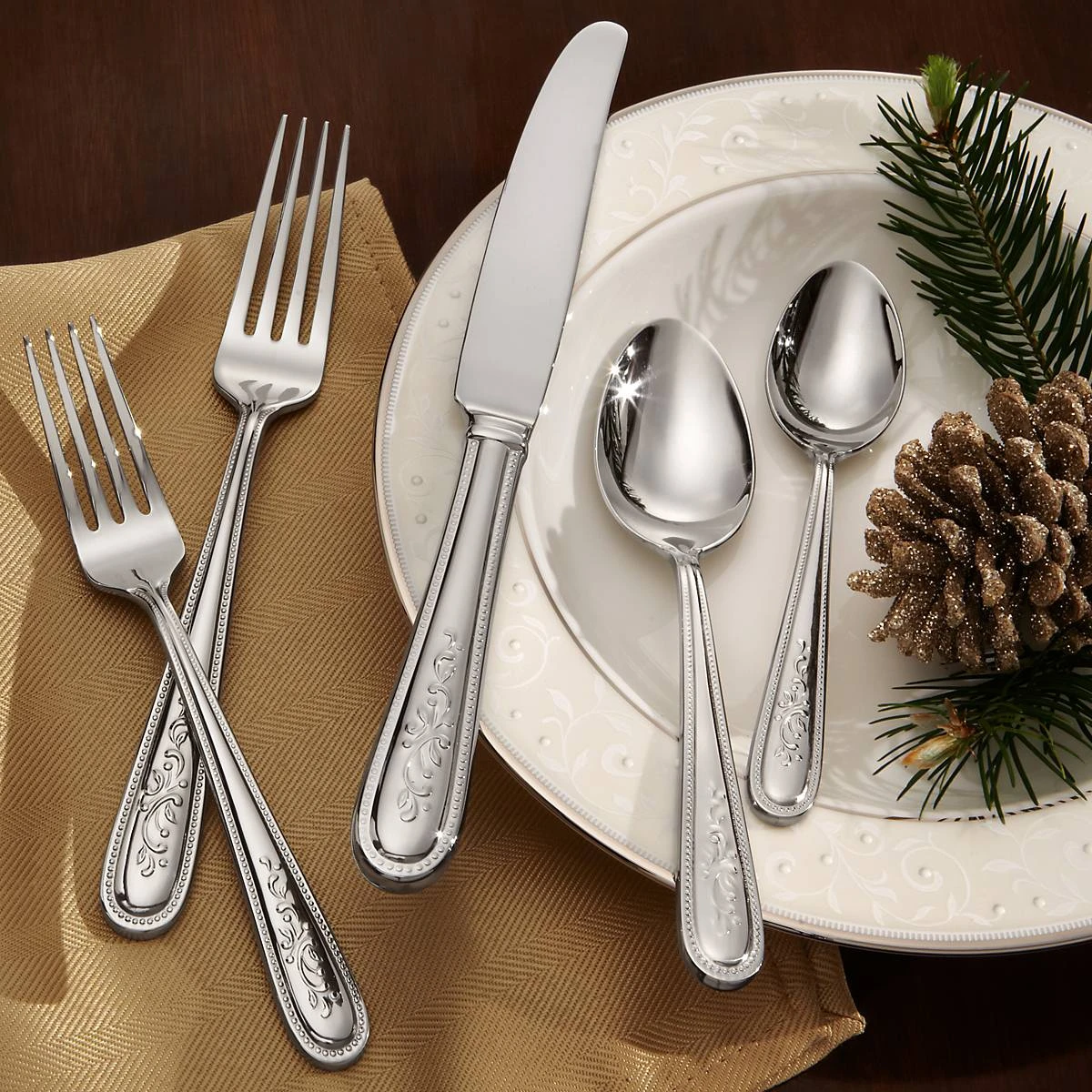 Lenox Opal Innocence™ 5-Piece Place Setting - Elegant Flatware for Every Occasion 5 Lenox Opal Innocence™ 5-Piece Place Setting - Elegant Flatware for Every Occasion - Image 3