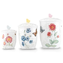 Lenox Butterfly Meadow 3-Piece Canister Set - Elegant Kitchen Storage 9 Lenox Butterfly Meadow 3-Piece Canister Set - Elegant Kitchen Storage -lenox Sales Store 813478 wHR