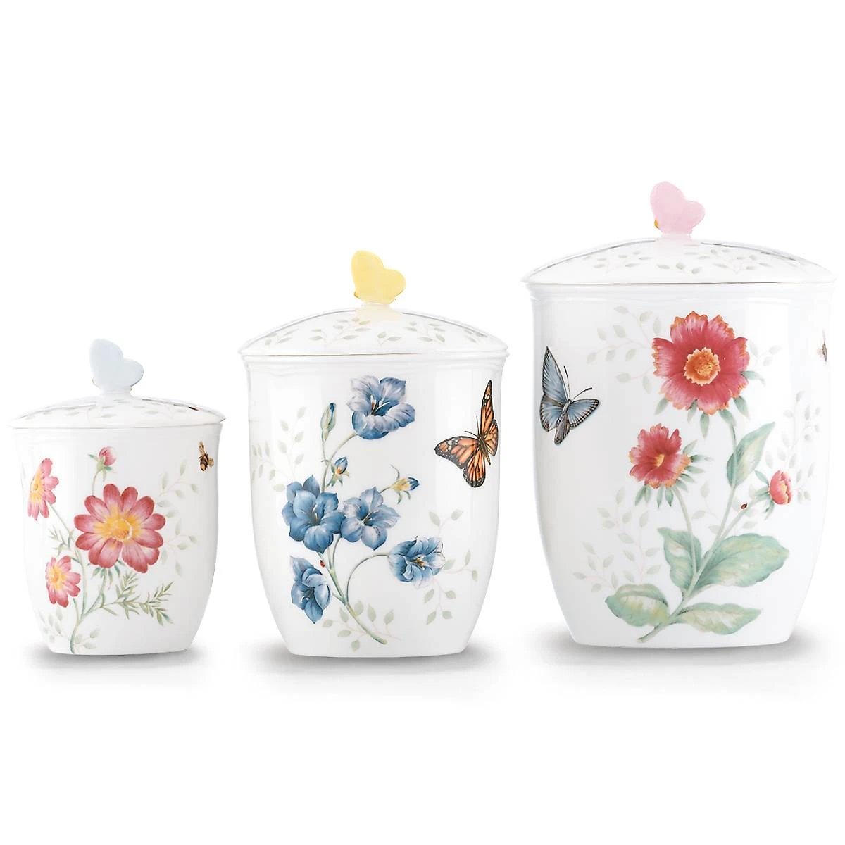 Lenox Butterfly Meadow 3-Piece Canister Set - Elegant Kitchen Storage 6 Lenox Butterfly Meadow 3-Piece Canister Set - Elegant Kitchen Storage - Image 4
