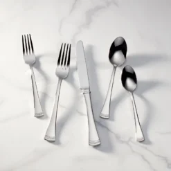 Lenox Portola 24-Piece Flatware Set - Stainless Steel Dining Utensils for Everyday Elegance