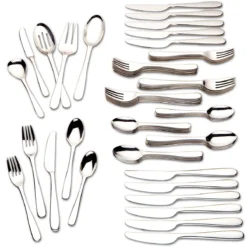 Lenox Stratton™ 65-Piece Flatware Set - Stainless Steel Dining Utensils for Everyday Use
