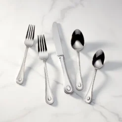Lenox French Perle 65-Piece Flatware Set - Elegant Stainless Steel Cutlery for Dining