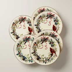 Lenox Winter Greetings 6-Piece Dinner Plate Set | Elegant Holiday Dinnerware