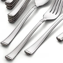 Gorham Column™ 45-Piece Flatware Set - Stainless Steel Cutlery Set for Everyday Dining