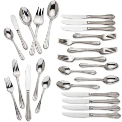 Gorham Melon Bud Frosted™ 45-Piece Flatware Set - Elegant Stainless Steel Flatware for Everyday Dining