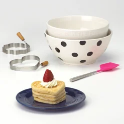 Kate Spade Deco Dot 2-Piece Mixing Bowl Set - Stylish Kitchen Essentials -lenox Sales Store 856733 w2