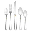 Kate Spade Todd Hill Gold 5-Piece Flatware Set – Elegant Dining Accessories -lenox Sales Store 857614 wHR