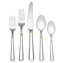 Kate Spade Todd Hill Gold 5-Piece Flatware Set – Elegant Dining Accessories