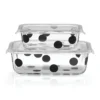Kate Spade Deco Dot 2pc Rectangular Food Storage Set - Stylish Kitchen Essentials -lenox Sales Store 875251 wHR