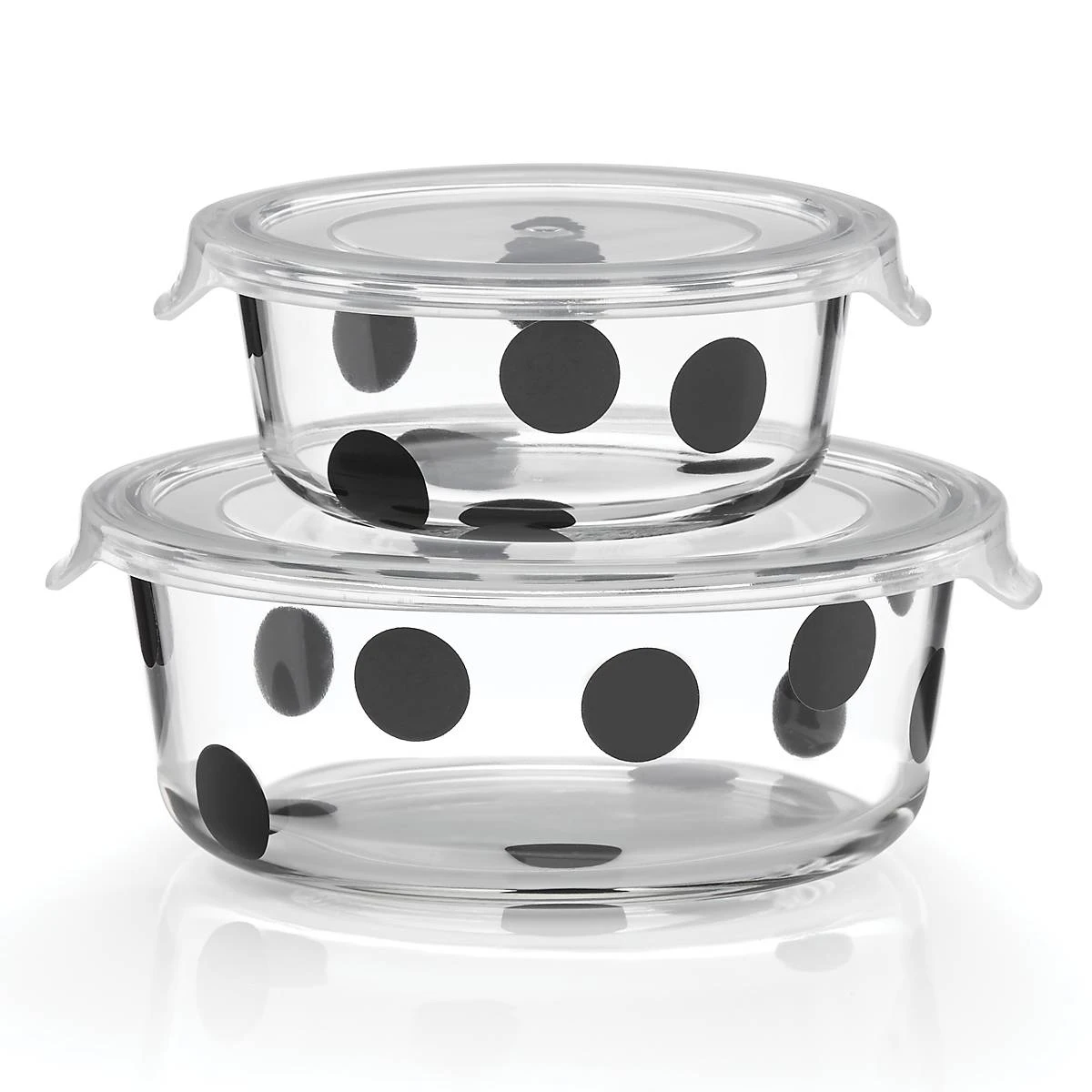 Kate Spade Deco Dot™ 2-Piece Round Food Storage Set | Stylish Kitchen Essentials 3 Kate Spade Deco Dot™ 2-Piece Round Food Storage Set | Stylish Kitchen Essentials