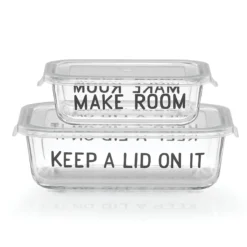 Kate Spade All in Good Taste 4pc Rectangular Food Storage Set | Airtight Kitchen Containers