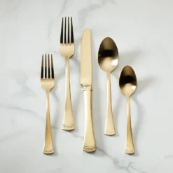 Lenox Portola Gold 20-Piece Flatware Set - Elegant Stainless Steel Cutlery