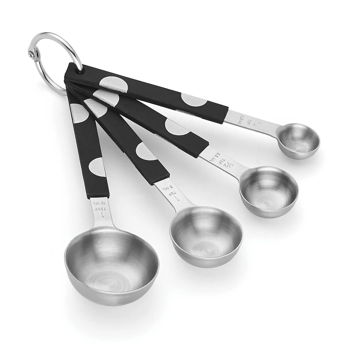 Kate Spade Deco Dot™ Metal 4-piece Measuring Spoon Set - Stylish Kitchen Essential 3 Kate Spade Deco Dot™ Metal 4-piece Measuring Spoon Set - Stylish Kitchen Essential