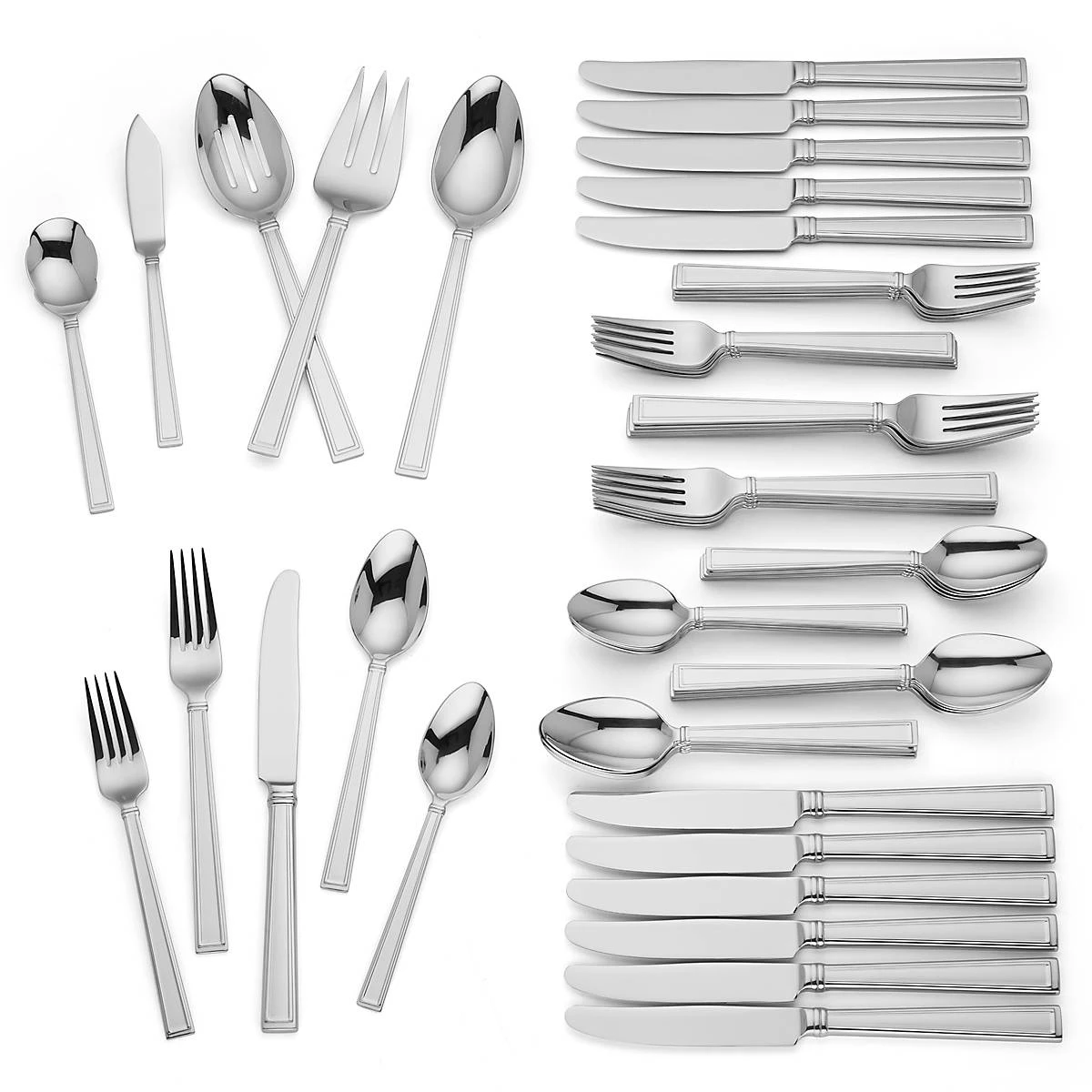 Lenox Bratton™ 65-Piece Flatware Set - Elegant Stainless Steel Flatware for Everyday Dining 4 Lenox Bratton™ 65-Piece Flatware Set - Elegant Stainless Steel Flatware for Everyday Dining - Image 2
