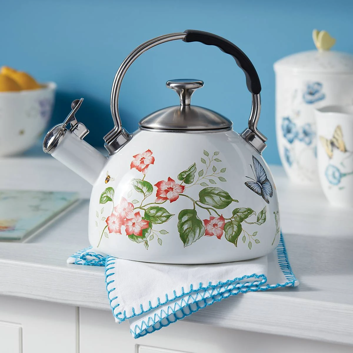 Lenox Butterfly Meadow Tea Kettle - Elegant & Durable Kitchen Essential 8 Lenox Butterfly Meadow Tea Kettle - Elegant & Durable Kitchen Essential - Image 6