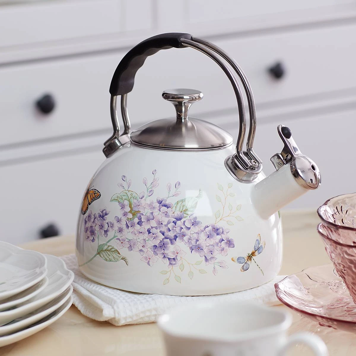 Lenox Butterfly Meadow Tea Kettle - Elegant & Durable Kitchen Essential 9 Lenox Butterfly Meadow Tea Kettle - Elegant & Durable Kitchen Essential - Image 7