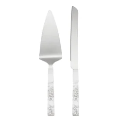 Lenox Silver Peony™ 2-piece Dessert Set - Elegant Flatware for Your Dining Table