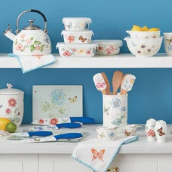 Lenox Butterfly Meadow® 4-piece Utensil Holder Set - Elegant Kitchen Organizer -lenox Sales Store 888087 w1