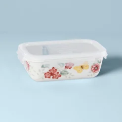 Lenox Butterfly Meadow Rectangle Food Storage Container - Airtight Kitchen Organizer