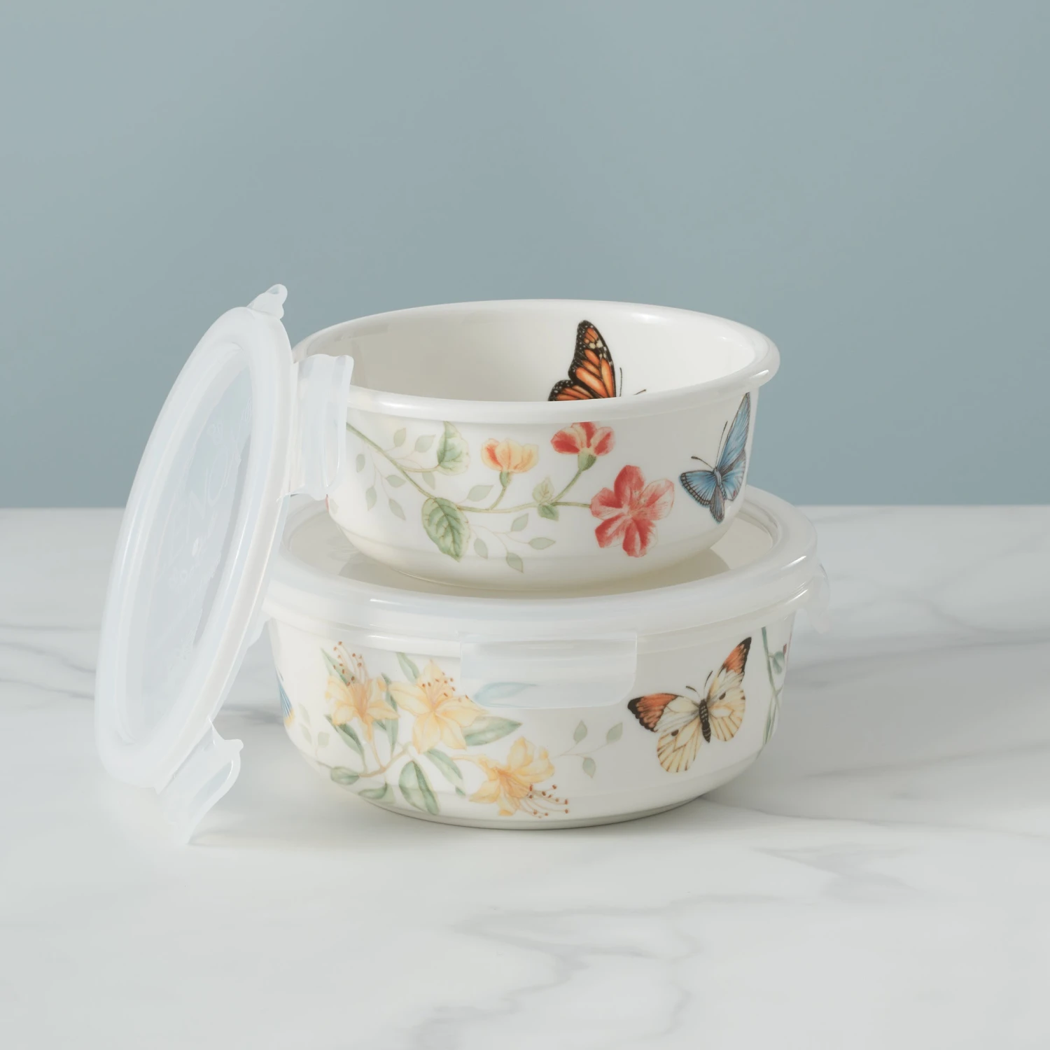 Lenox Butterfly Meadow Large Round Food Container | Airtight Kitchen Storage 5 Lenox Butterfly Meadow Large Round Food Container | Airtight Kitchen Storage - Image 3