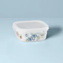 Lenox Butterfly Meadow Square Food Storage Container - Airtight Kitchen Organizer