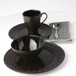 Lenox Chelse Muse Fleur Matte Black 4-Piece Bowl Set | Elegant Dinnerware -lenox Sales Store 888917 w2 a1d873f7 61e8 41f2 ba1c 3eeafd452f25