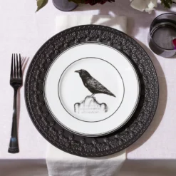 Lenox Vintage Halloween 4-Piece Dessert Plate Set - Elegant Dinnerware for Spooky Celebrations -lenox Sales Store 888918 891431 LNP S22 FEA 4A