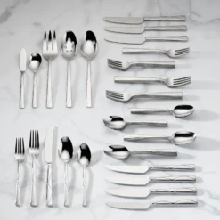 Kate Spade Park Circle 45-Piece Flatware Set - Elegant Stainless Steel Flatware for Everyday Dining -lenox Sales Store 889108 w10