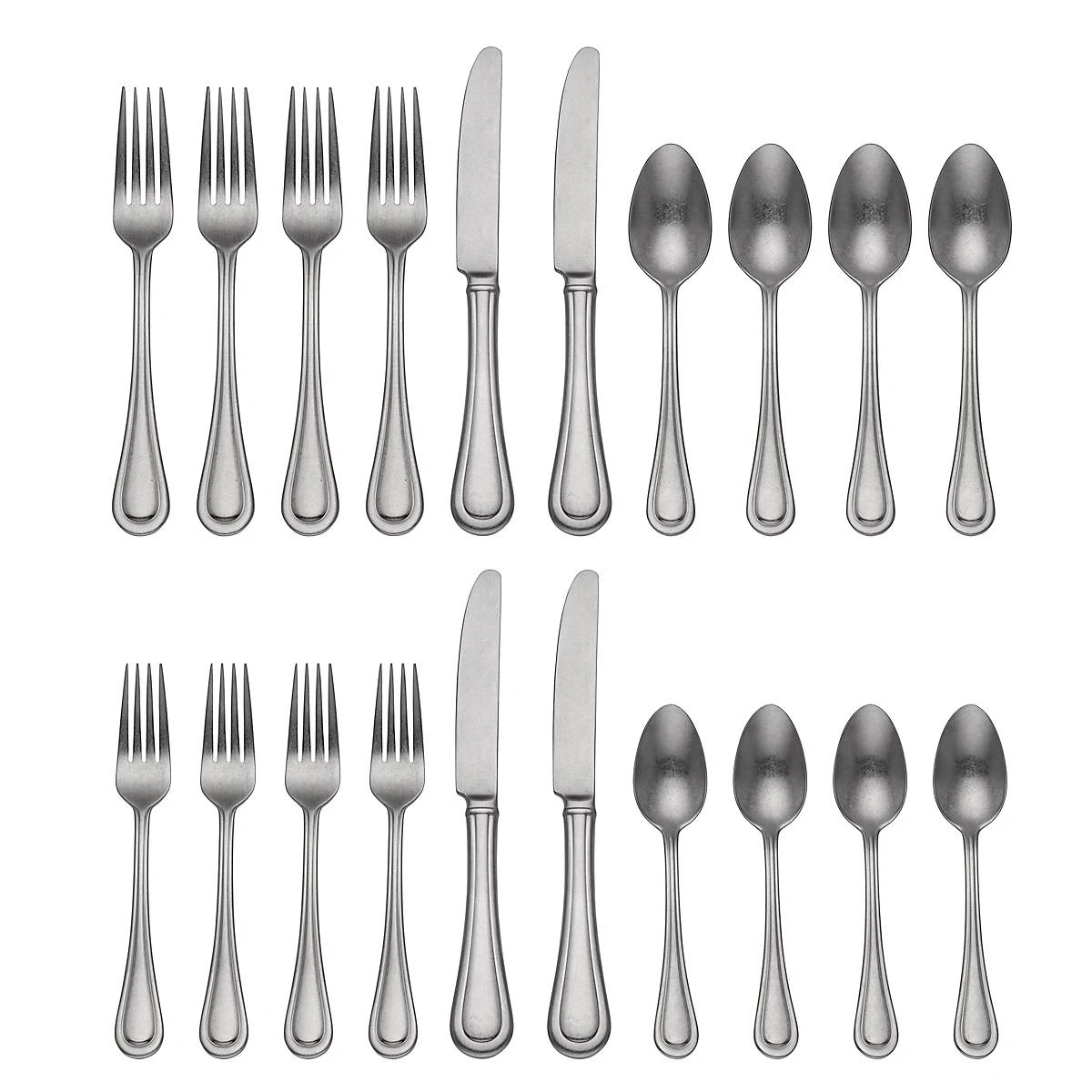 Lenox Textured Neutrals 20-Piece Flatware Set - Modern Stainless Steel Cutlery 5 Lenox Textured Neutrals 20-Piece Flatware Set - Modern Stainless Steel Cutlery - Image 3