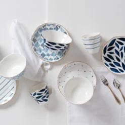 Lenox Blue Bay 12-Piece Dessert Set | Elegant Dinnerware Collection -lenox Sales Store 890194 w1