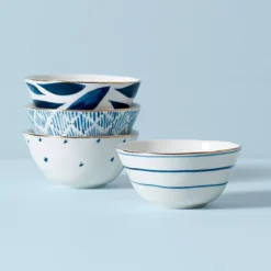 Lenox Blue Bay 4-Piece Dessert Bowl Set | Elegant Dinnerware Collection