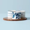 Lenox Blue Bay™ 4pc Snack Bowl & Tray Set - Elegant Dinnerware for Stylish Entertaining -lenox Sales Store 890207 w10