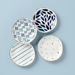Lenox Blue Bay™ 4pc Tidbit Plate Set - Elegant Dinnerware for Stylish Entertaining