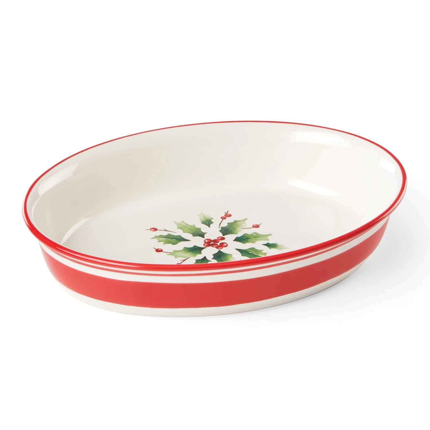 Lenox Holiday Handpaint Stripe Oval Dish - Elegant Kitchen Serveware 5 Lenox Holiday Handpaint Stripe Oval Dish - Elegant Kitchen Serveware - Image 3