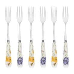 Lenox Butterfly Meadow Set of 6 Cocktail Forks - Elegant Flatware for Entertaining