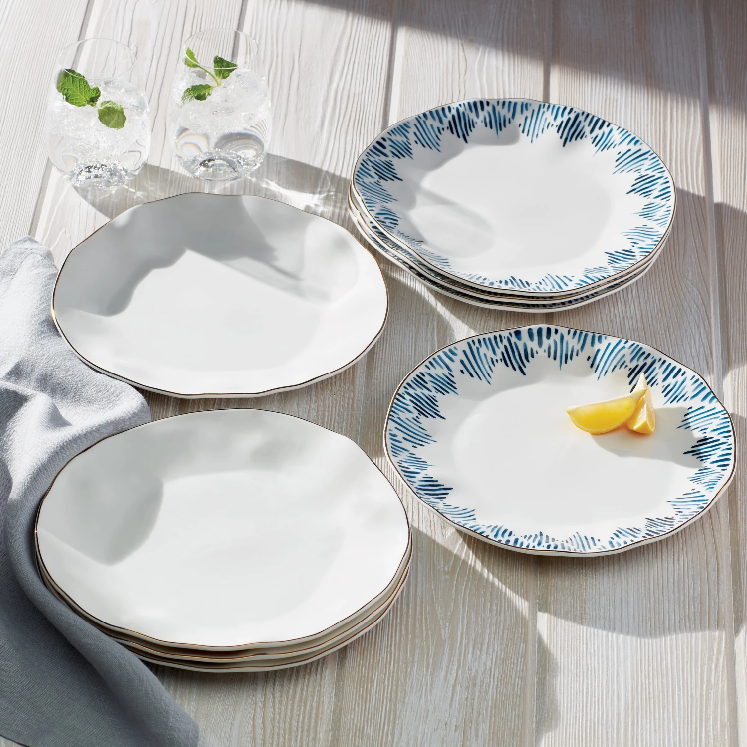 Lenox Blue Bay 4-Piece Dinner Plate Set - Elegant Dinnerware for Every Occasion 8 Lenox Blue Bay 4-Piece Dinner Plate Set - Elegant Dinnerware for Every Occasion - Image 6