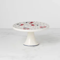 Kate Spade Vintage Cherry Dot Cake Plate | Stylish Kitchen Accessory