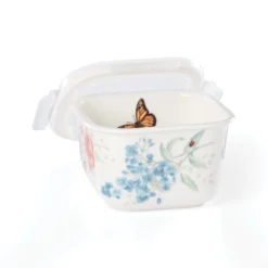 Lenox Butterfly Meadow Square Food Storage Container - Airtight Kitchen Organizer 7 Lenox Butterfly Meadow Square Food Storage Container - Airtight Kitchen Organizer -lenox Sales Store 892526 LNP S20 3