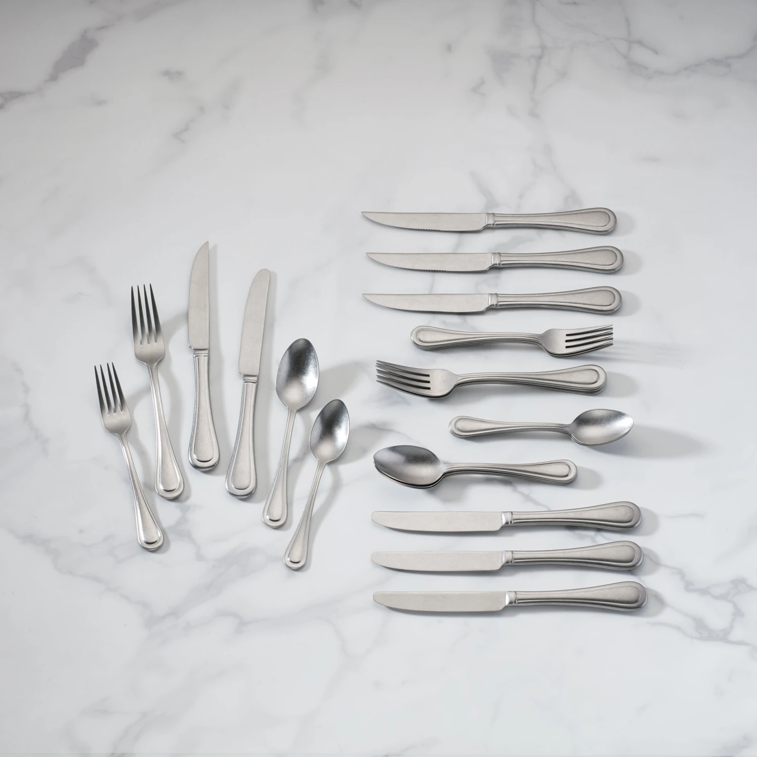 Lenox Textured Neutrals 24-Piece Flatware Set - Stainless Steel Dinnerware Cutlery Set 4 Lenox Textured Neutrals 24-Piece Flatware Set - Stainless Steel Dinnerware Cutlery Set - Image 2
