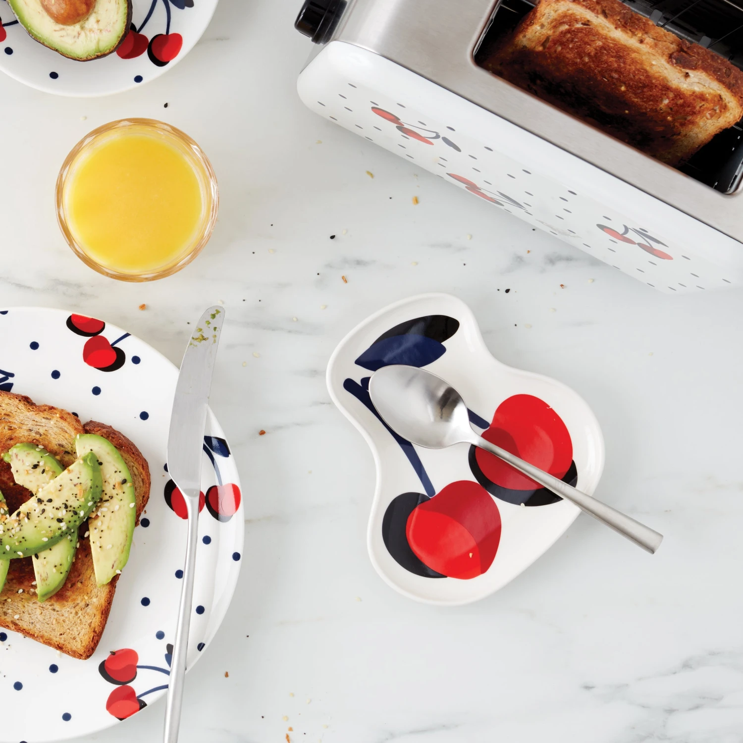 Kate Spade Vintage Cherry Dot Spoon Rest - Stylish Kitchen Accessory 4 Kate Spade Vintage Cherry Dot Spoon Rest - Stylish Kitchen Accessory - Image 2