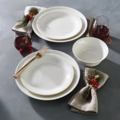 Lenox Profile 12-Piece Dinnerware Set - Elegant & Durable Tableware -lenox Sales Store 893430 w12