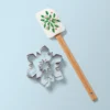 Lenox Holiday Spatula with Snowflake Cookie Cutter - Festive Kitchen Tool -lenox Sales Store 893496 w10