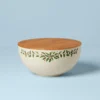Lenox Holiday Bamboo Serving Bowl With Lid - Elegant Kitchen Servingware