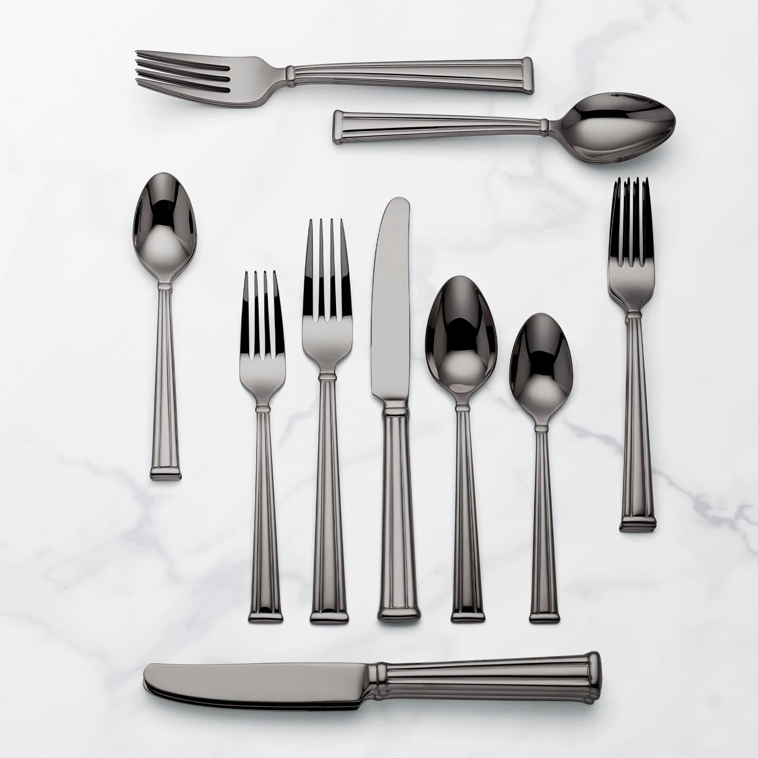 Lenox Cantwell 20-Piece Flatware Set - Stainless Steel Elegant Dining Utensils 4 Lenox Cantwell 20-Piece Flatware Set - Stainless Steel Elegant Dining Utensils - Image 2