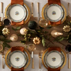 Lenox Autumn White 4-Piece Dinner Plate Set - Elegant & Durable Dinnerware -lenox Sales Store 893654 893655 894561 893812 LNP S23 FEA 1