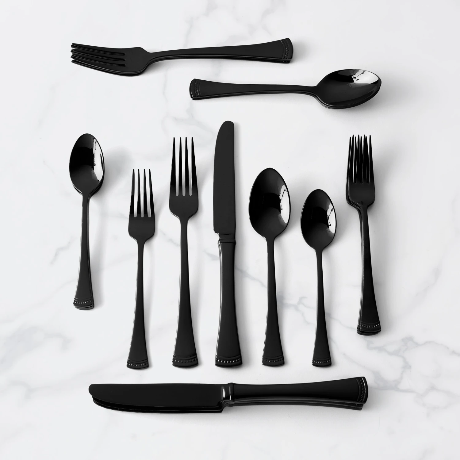 Lenox Portola Black 20-Piece Flatware Set - Elegant Stainless Steel Flatware for Everyday Dining 3 Lenox Portola Black 20-Piece Flatware Set - Elegant Stainless Steel Flatware for Everyday Dining - Image 2