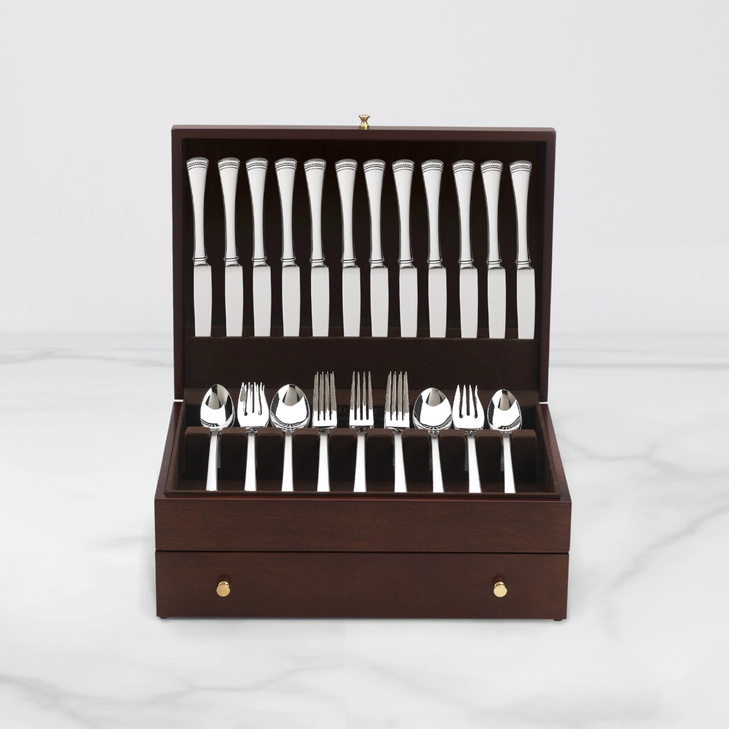 Lenox Mahogany Flatware Chest - Elegant Flatware Storage Solution 4 Lenox Mahogany Flatware Chest - Elegant Flatware Storage Solution - Image 2