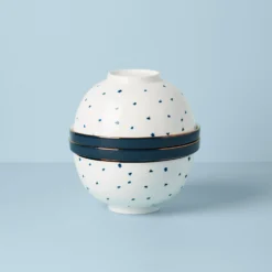 Lenox Blue Bay Luna 8-Piece Nesting Dinnerware Set - Elegant Dinnerware for Modern Dining