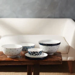 Lenox Blue Bay Luna 8-Piece Nesting Dinnerware Set - Elegant Dinnerware for Modern Dining -lenox Sales Store 893845 w12